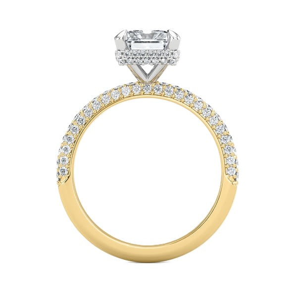 Hidden Halo Ring - Pavé  Side Diamonds #13273