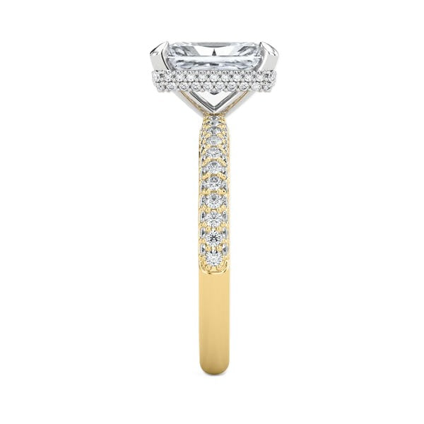 Hidden Halo Ring - Pavé  Side Diamonds #13273