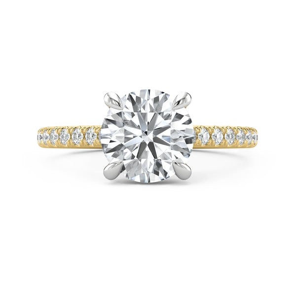 Hidden Halo Ring - Pavé Side Diamonds #13274