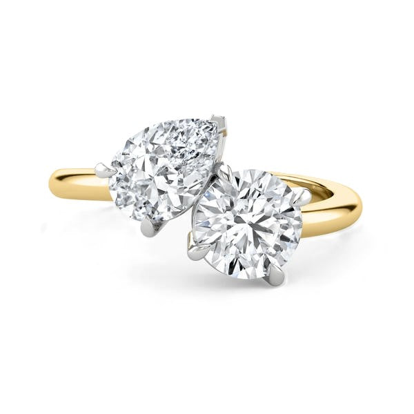 Solitaire Ring - Toi Et Moi Setting #13275