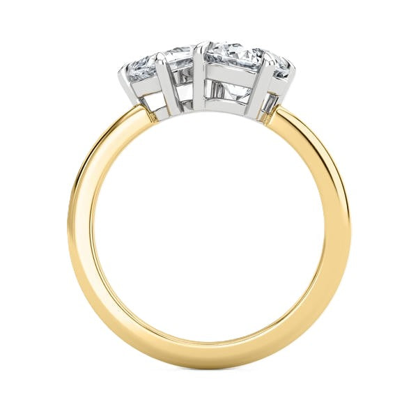 Solitaire Ring - Toi Et Moi Setting #13275
