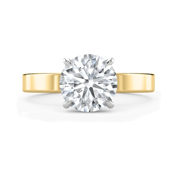 Wide Band Ring - Hidden Halo Setting #13284