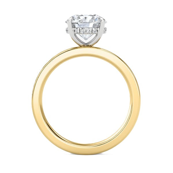 Wide Band Ring - Hidden Halo Setting #13284