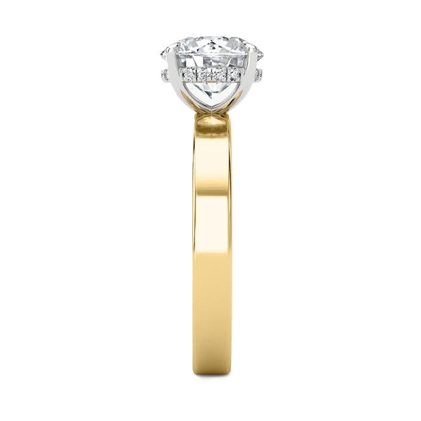 Wide Band Ring - Hidden Halo Setting #13284