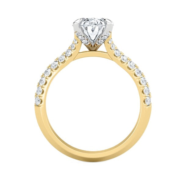 Split Shank Ring - Hidden Halo Setting #13285