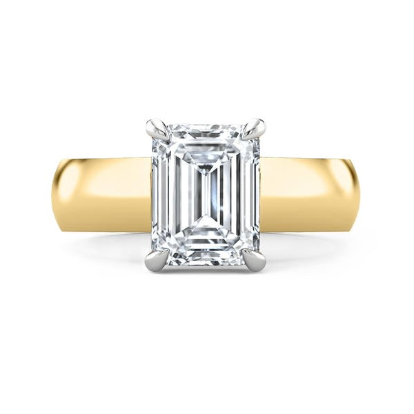 Wide Band Ring - Bridge Diamond Setting #13290