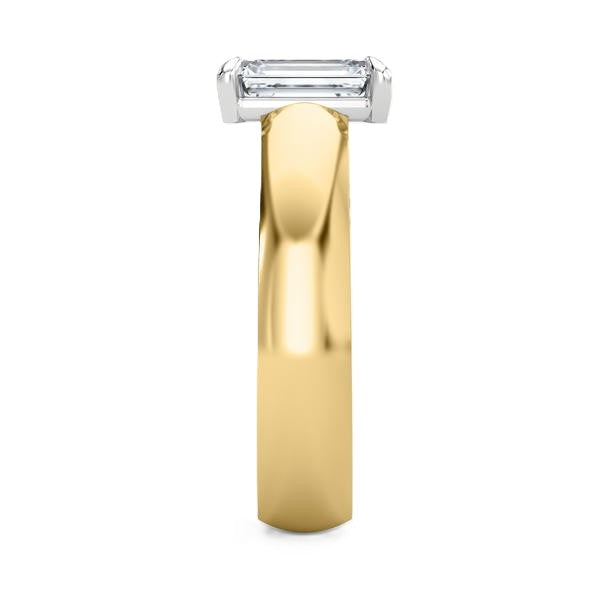 Wide Band Ring - Bridge Diamond Setting #13290