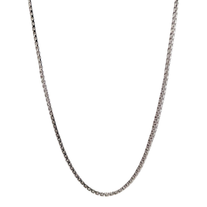 Tennis Necklace - 14k White Gold 5.02ctw #11369