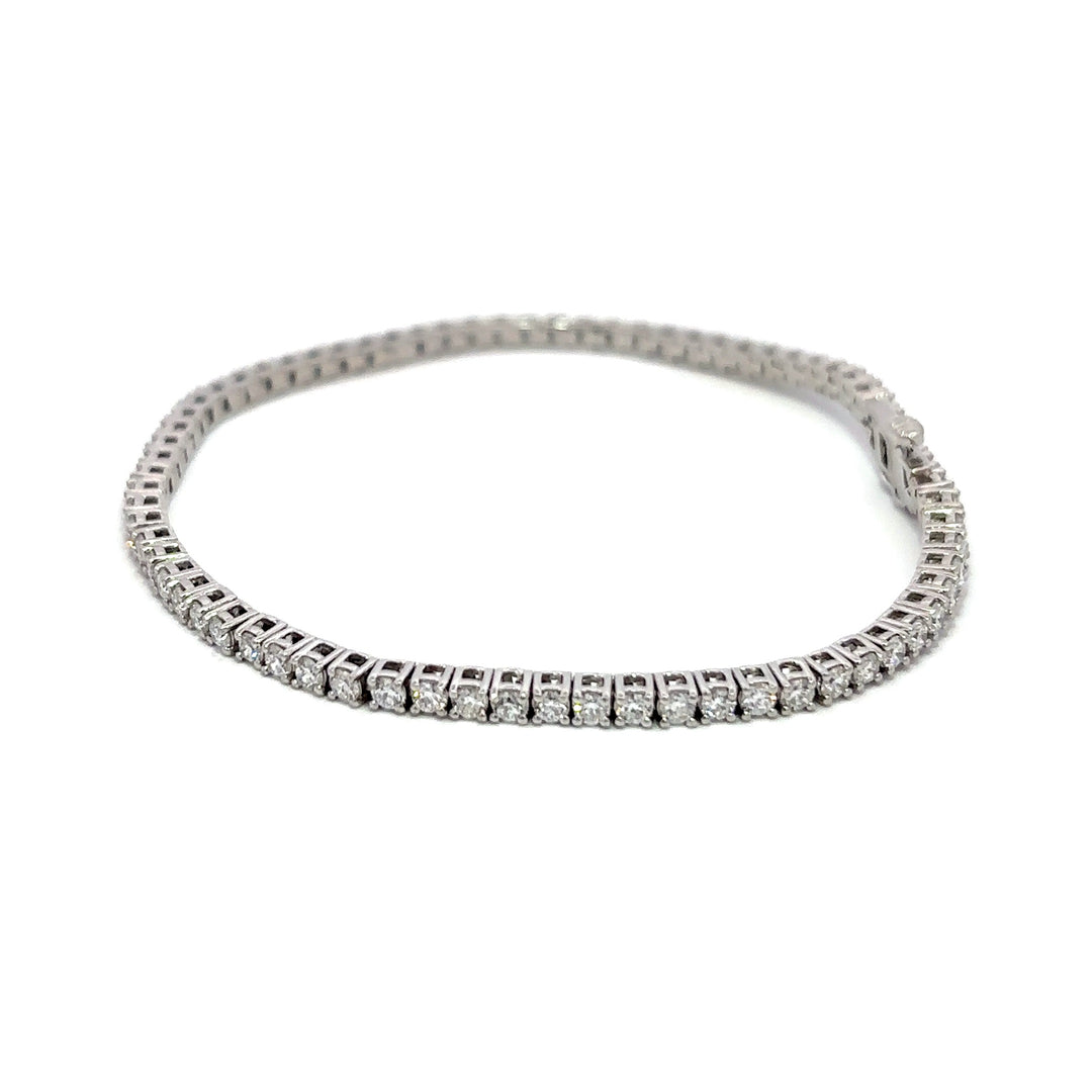 Platinum Infused Sterling Sliver - Tennis Bracelet 3.00ctw #13334