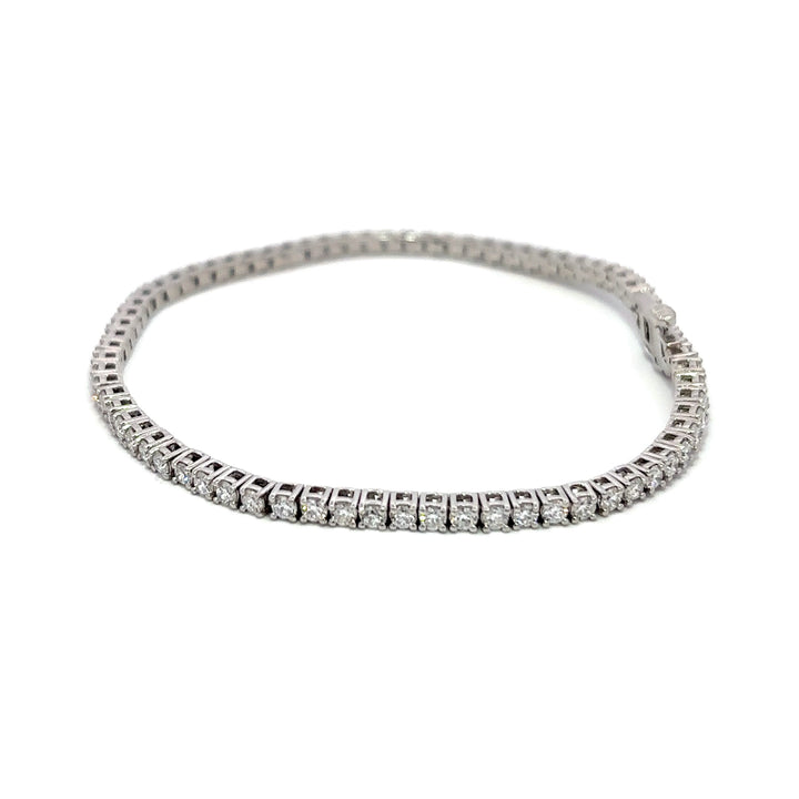Platinum Infused Sterling Sliver - Tennis Bracelet 3.00ctw #13334