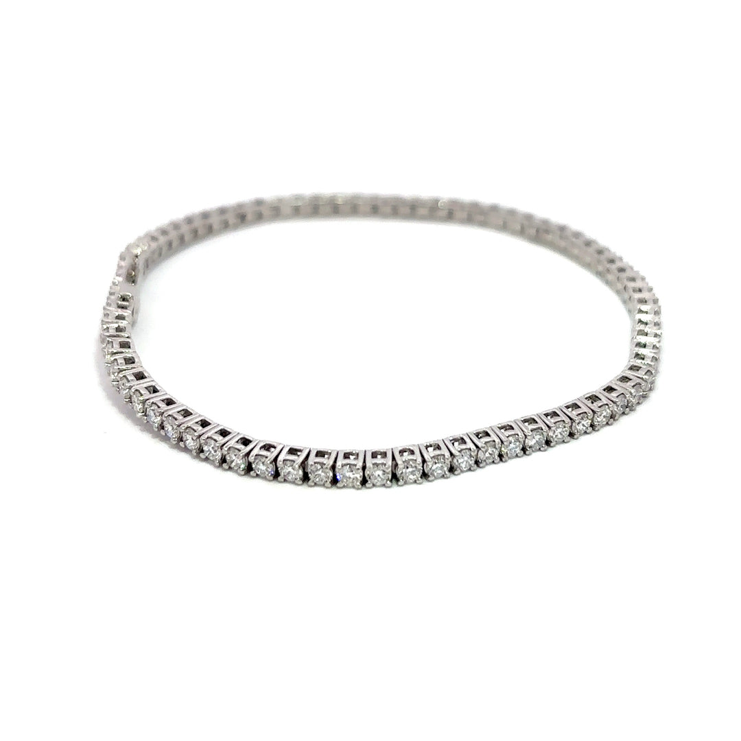 Platinum Infused Sterling Sliver - Tennis Bracelet 3.00ctw #13334