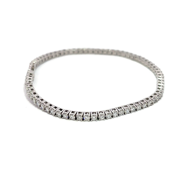 Platinum Infused Sterling Sliver - Tennis Bracelet 3.00ctw #13334