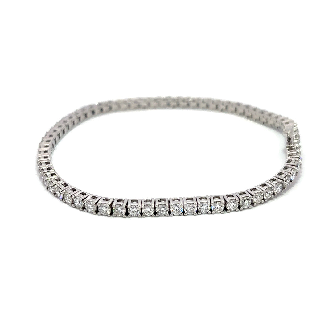 Platinum Infused Sterling Sliver - Tennis Bracelet 4.00ctw #13335