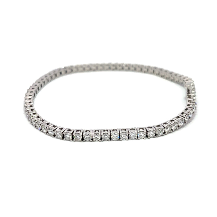 Platinum Infused Sterling Sliver - Tennis Bracelet 4.00ctw #13335