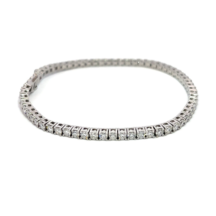 Platinum Infused Sterling Sliver - Tennis Bracelet 4.00ctw #13335