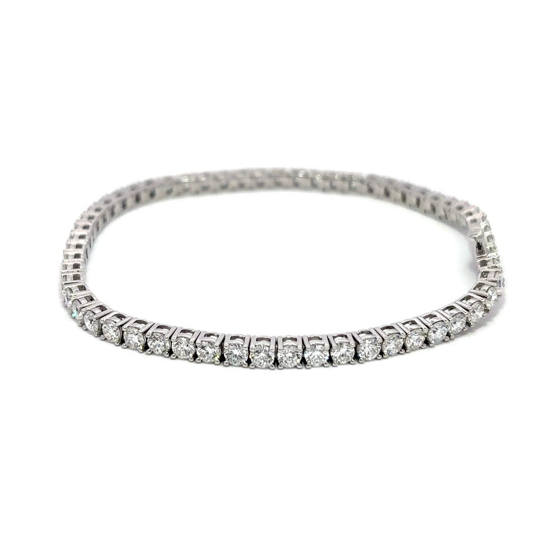 Platinum Infused Sterling Sliver - Tennis Bracelet 5.00ctw #1336