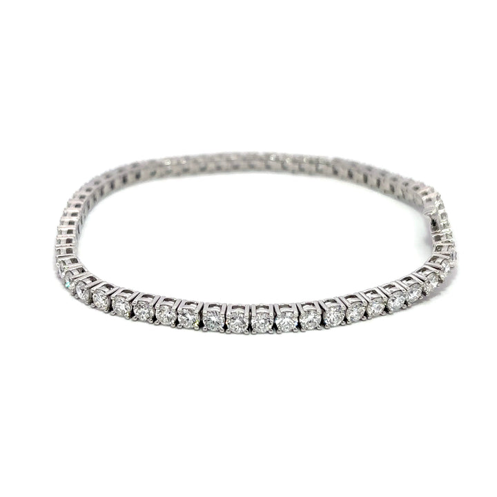 Platinum Infused Sterling Sliver - Tennis Bracelet 5.00ctw #1336