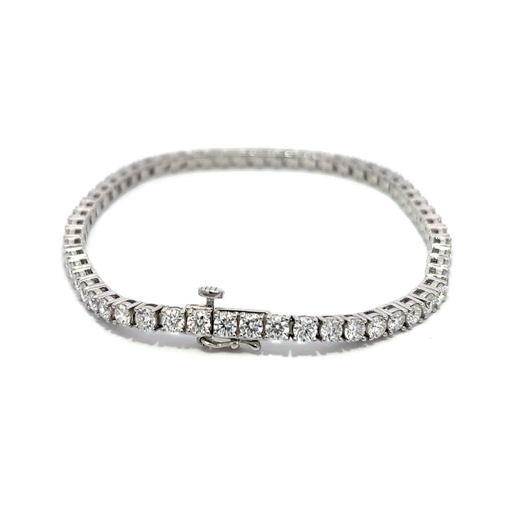Platinum Infused Sterling Sliver - Tennis Bracelet 5.00ctw #1336