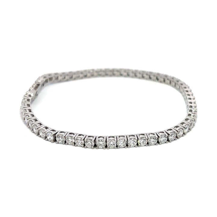Platinum Infused Sterling Sliver - Tennis Bracelet 5.00ctw #1336