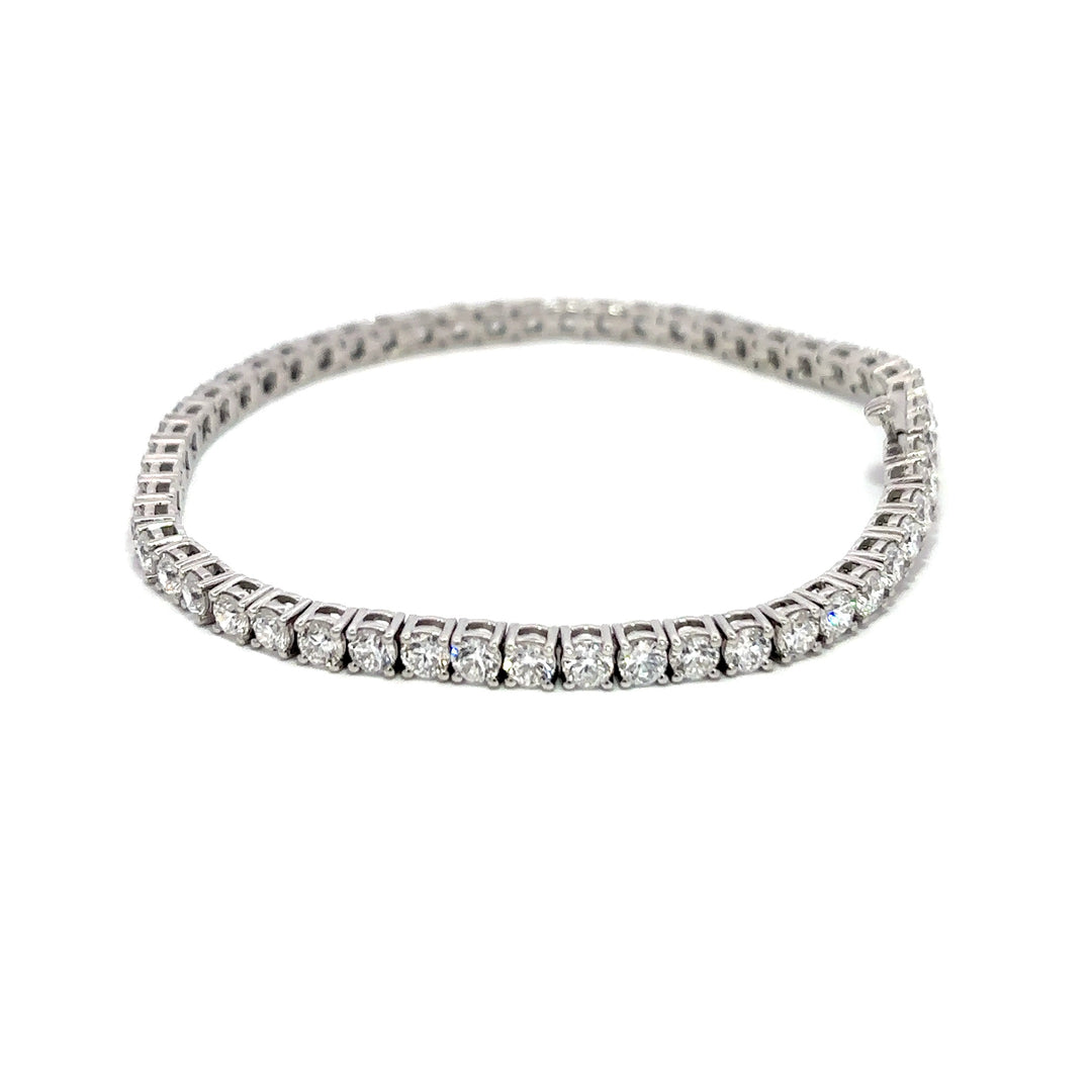 Platinum Infused Sterling Sliver - Tennis Bracelet 7.00ctw #13337