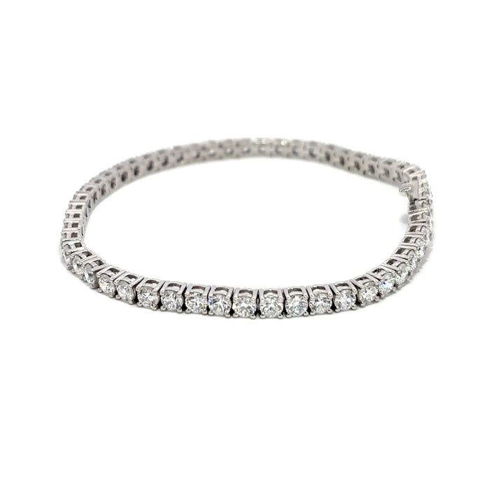Platinum Infused Sterling Sliver - Tennis Bracelet 7.00ctw #13337