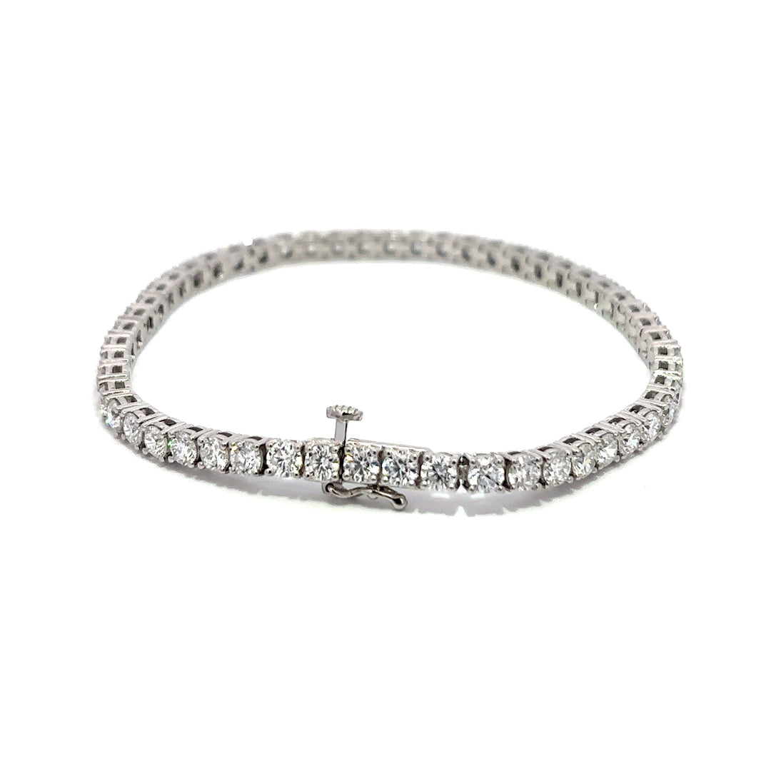 Platinum Infused Sterling Sliver - Tennis Bracelet 7.00ctw #13337