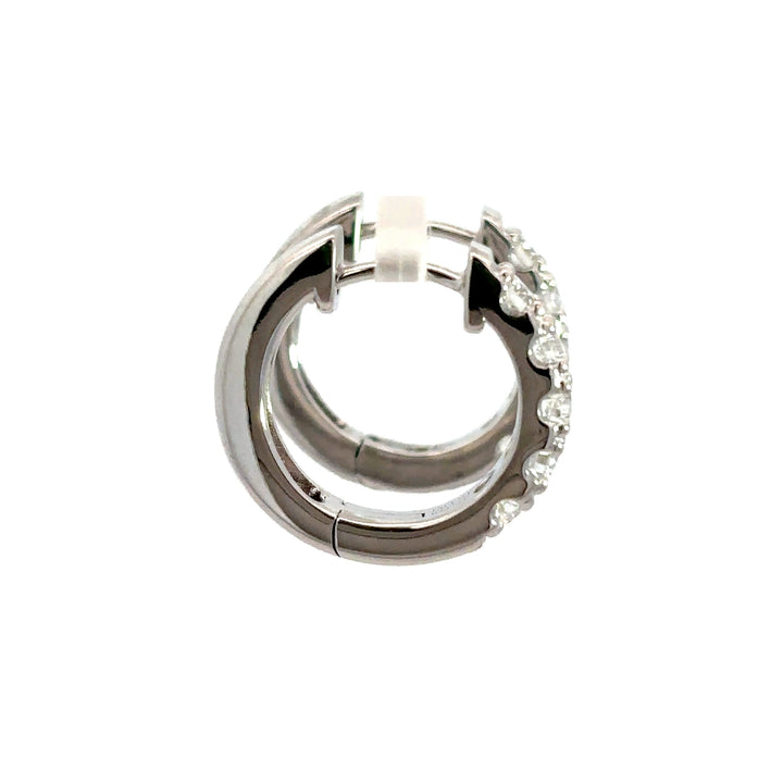 Platinum Infused Sterling Sliver - Hoop Earrings 1.00ctw #13321
