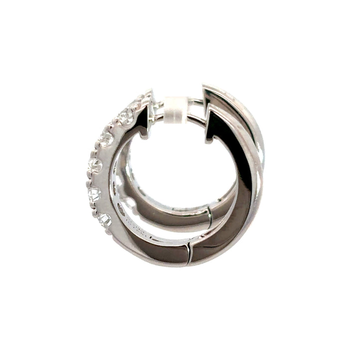 Platinum Infused Sterling Sliver - Hoop Earrings 1.50ctw #13322