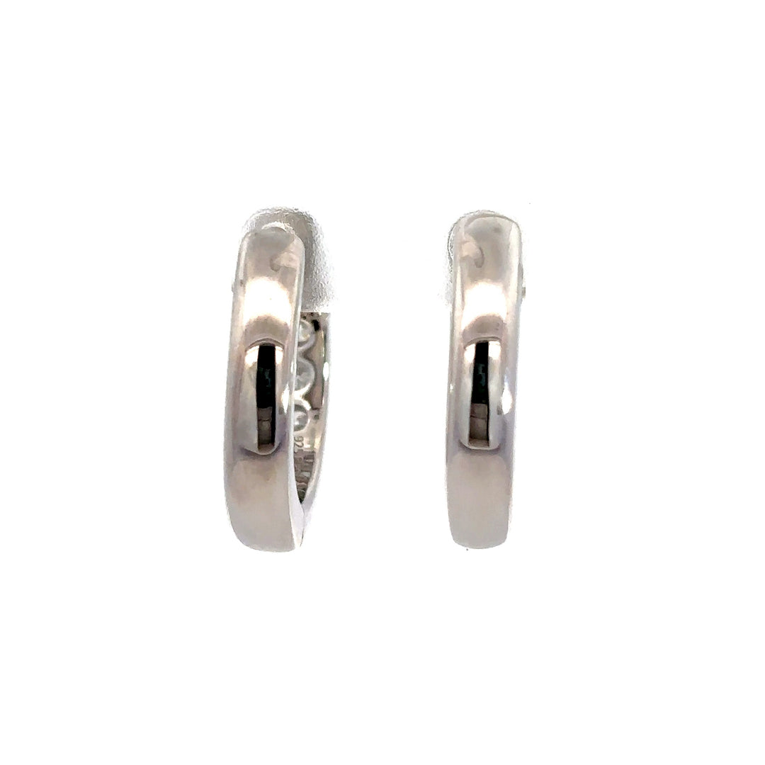 Platinum Infused Sterling Sliver - Hoop Earrings 1.50ctw #13322