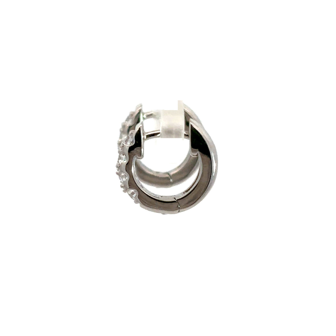 Platinum Infused Sterling Sliver - Hoop Earrings 0.30ctw #13323