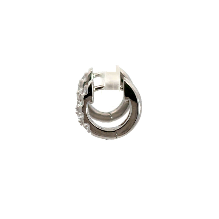 Platinum Infused Sterling Sliver - Hoop Earrings 0.30ctw #13323