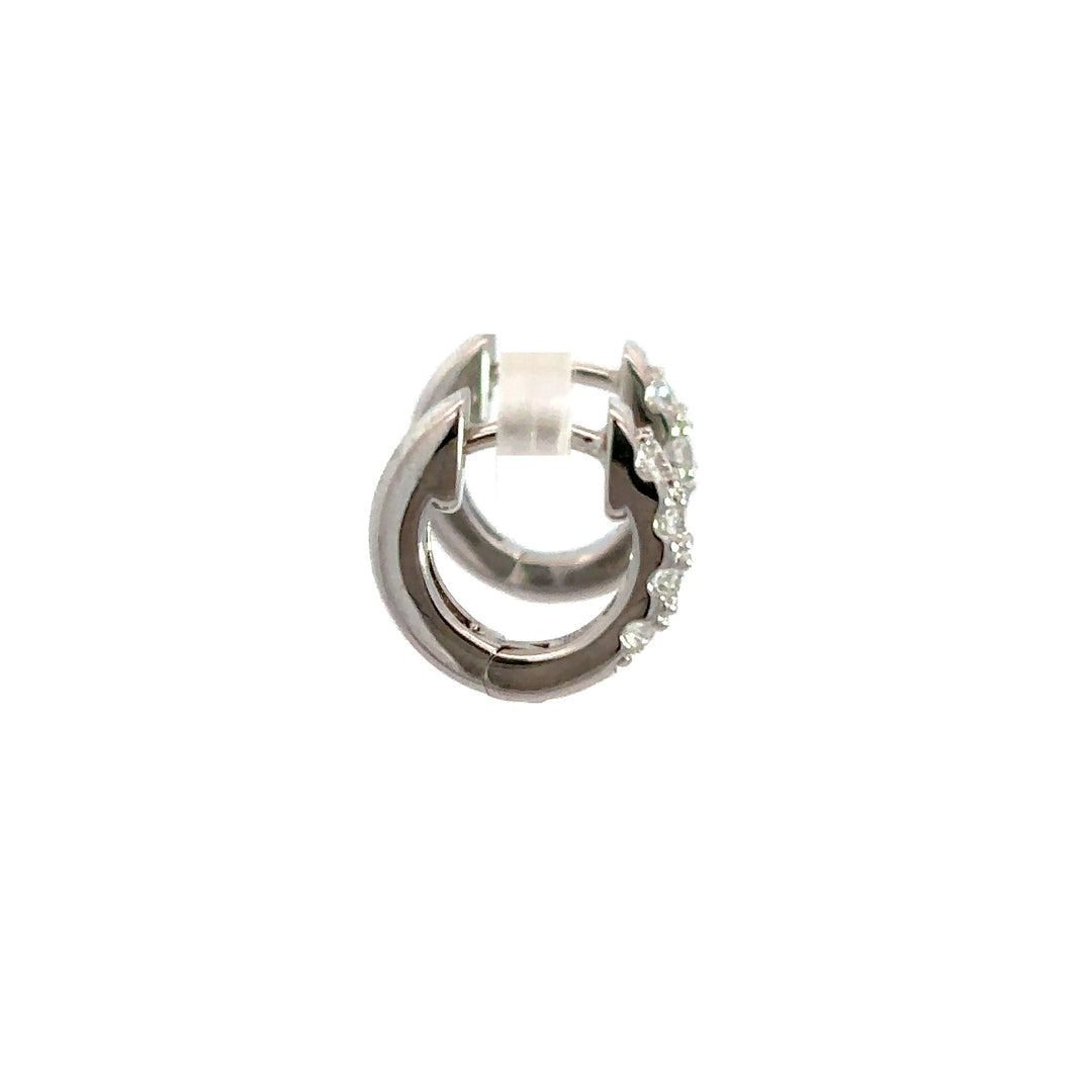 Platinum Infused Sterling Sliver - Hoop Earrings 0.30ctw #13323