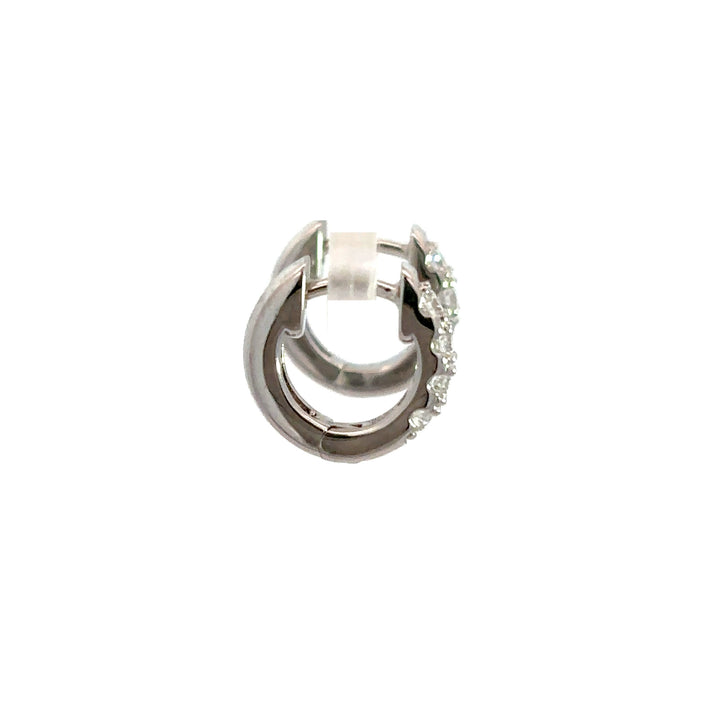 Platinum Infused Sterling Sliver - Hoop Earrings 0.30ctw #13323