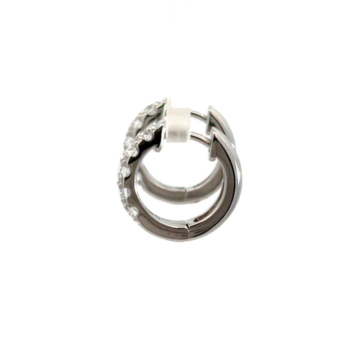 Platinum Infused Sterling Sliver - Hoop Earrings 0.50ctw #13324