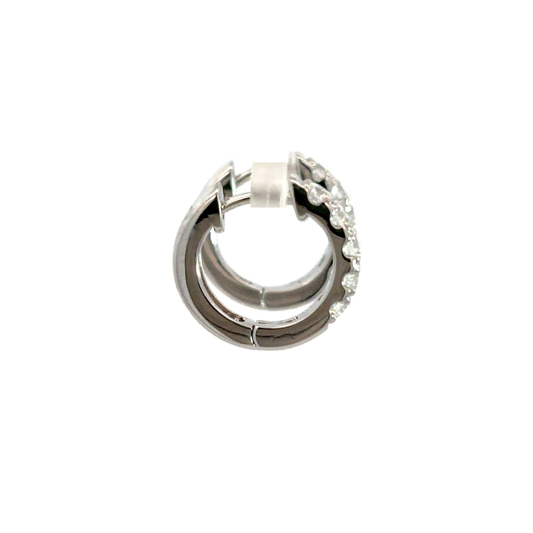 Platinum Infused Sterling Sliver - Hoop Earrings 0.50ctw #13324