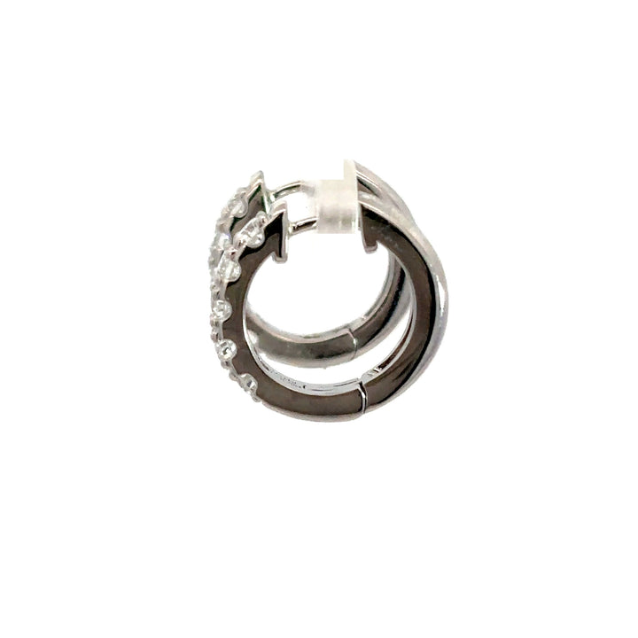 Platinum Infused Sterling Sliver - Hoop Earrings 0.50ctw #13325