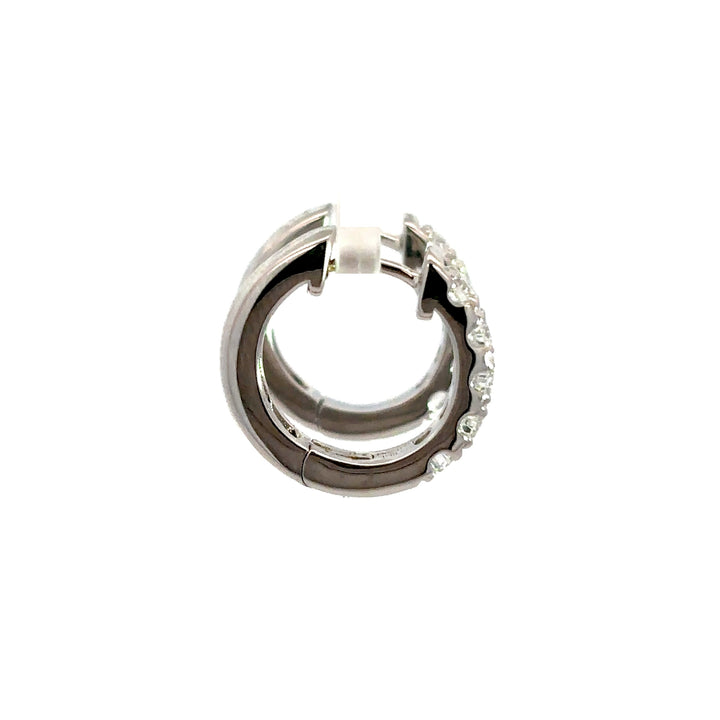Platinum Infused Sterling Sliver - Hoop Earrings 0.50ctw #13325
