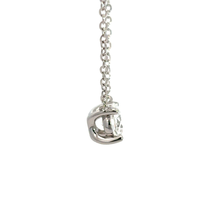 Platinum Infused Sterling Sliver - Solitaire Necklace 1.50ct #13332