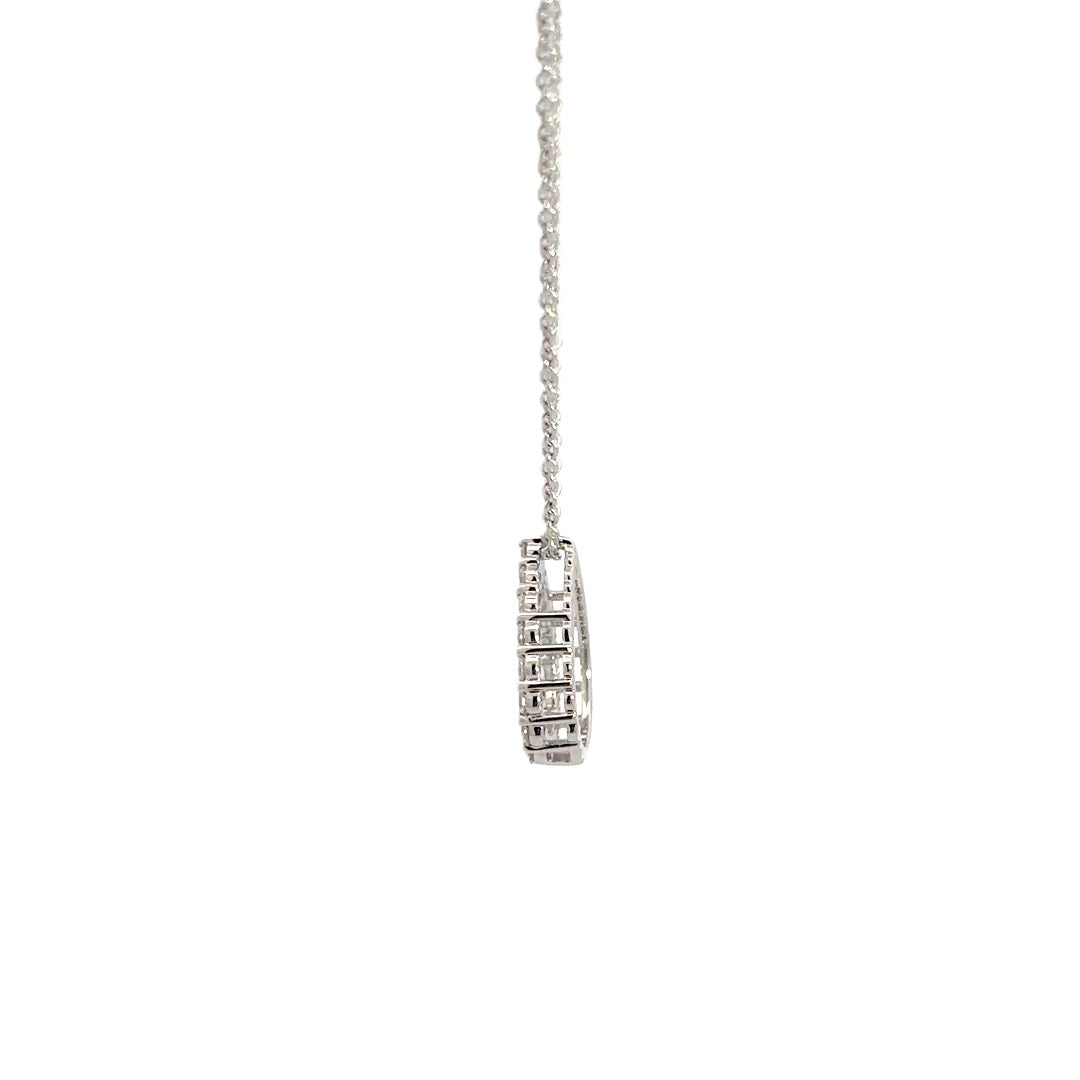 Teardrop Necklace - 14k White Gold 0.32ctw #11360