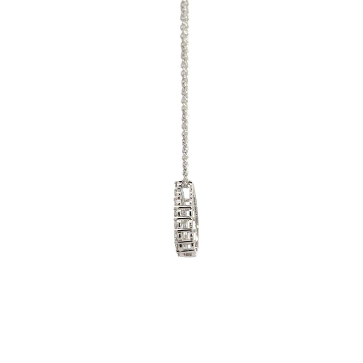 Teardrop Necklace - 14k White Gold 0.32ctw #11360