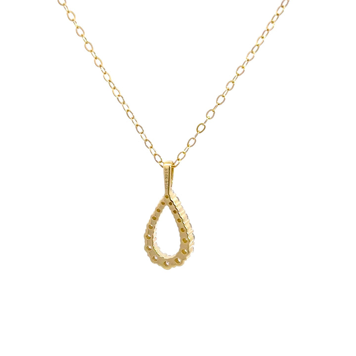 Teardrop Necklace - 14k Yellow Gold 0.33ct #11284