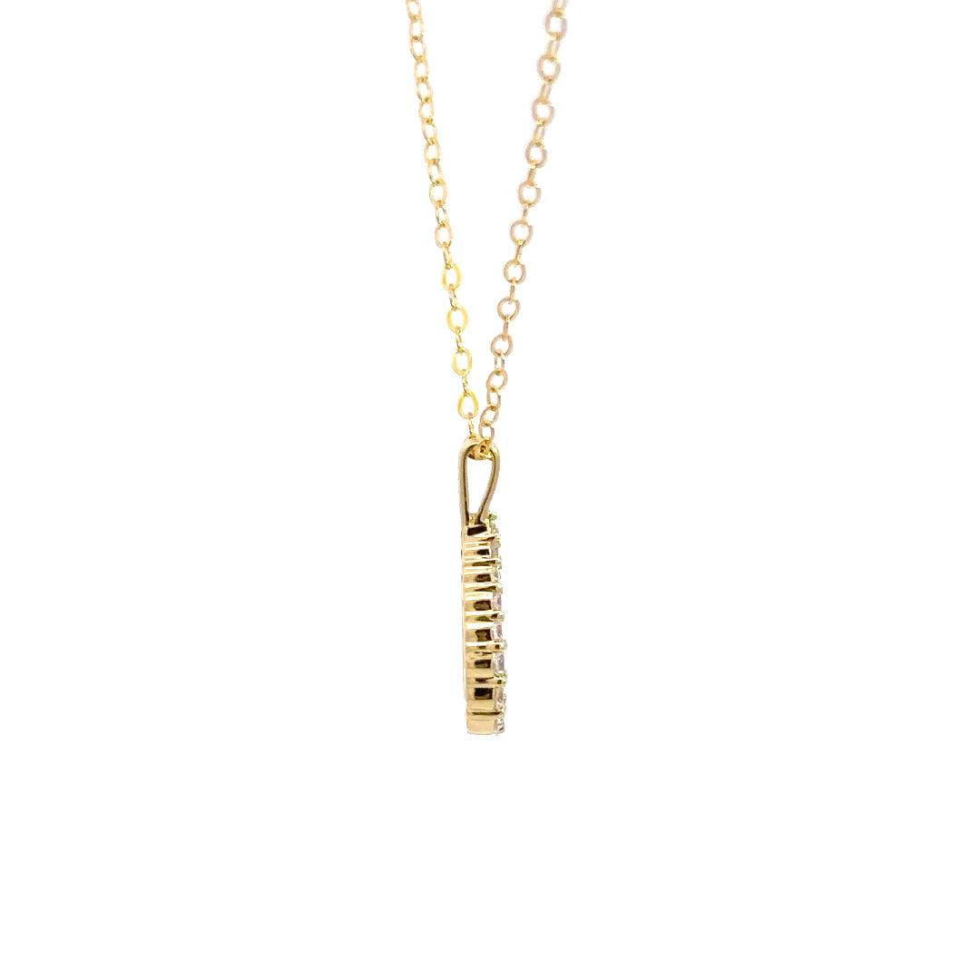 Teardrop Necklace - 14k Yellow Gold 0.33ct #11284