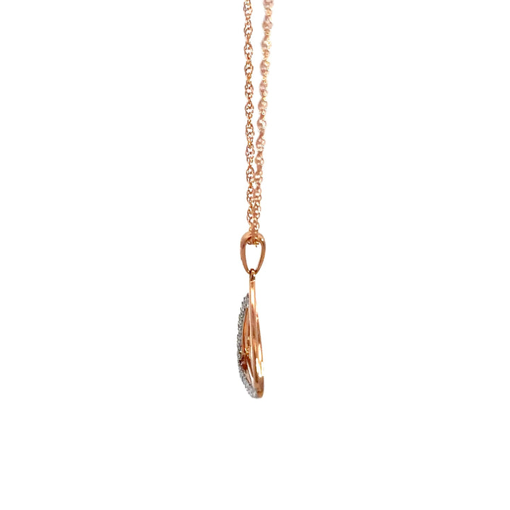 Geometric Necklace - 14k Rose Gold 0.17ct #13258