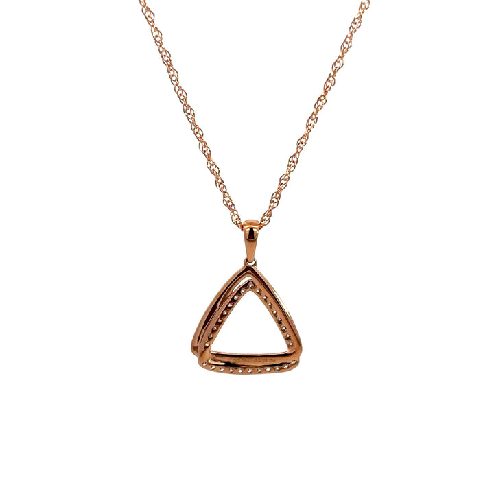 Geometric Necklace - 14k Rose Gold 0.17ct #13258