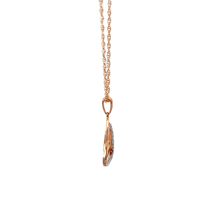 Geometric Necklace - 14k Rose Gold 0.17ct #13258