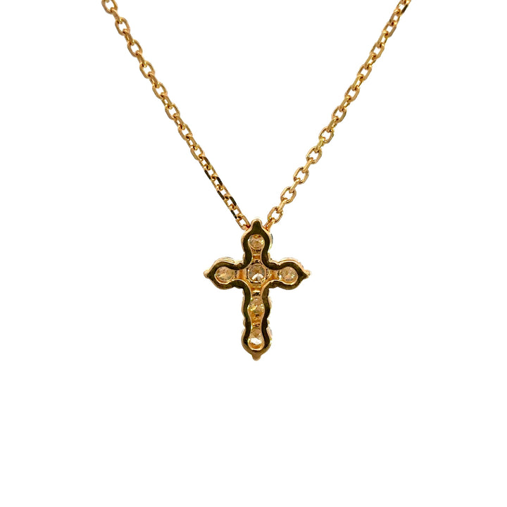 Cross Diamond Necklace - 14k Yellow Gold 0.65ctw #13401