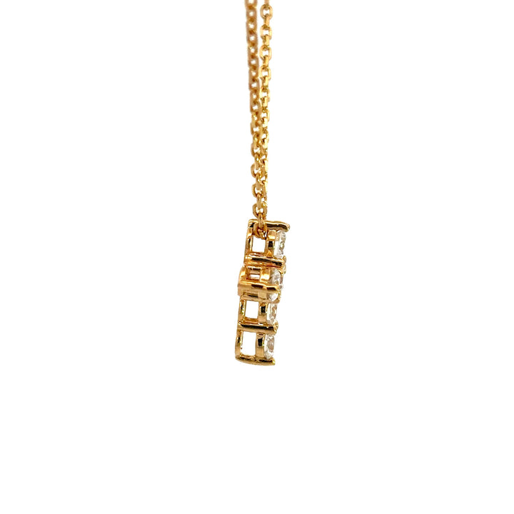 Cross Diamond Necklace - 14k Yellow Gold 0.65ctw #13401