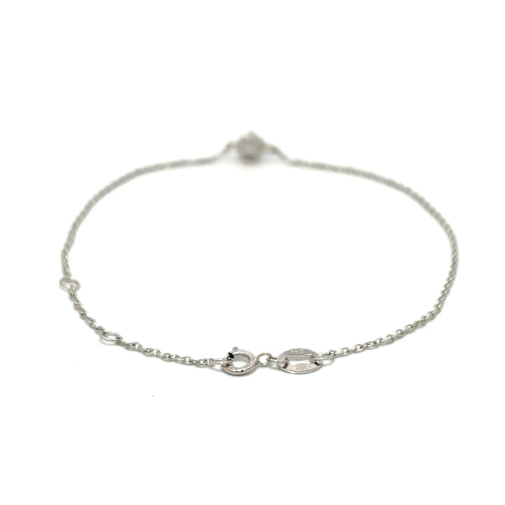 Station Bracelet - 14k White & Yellow Gold