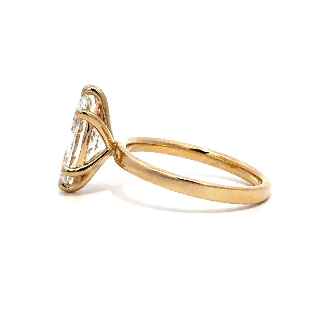 Solitaire Ring (Marquise) - 14k Yellow Gold 2.00ct #13221