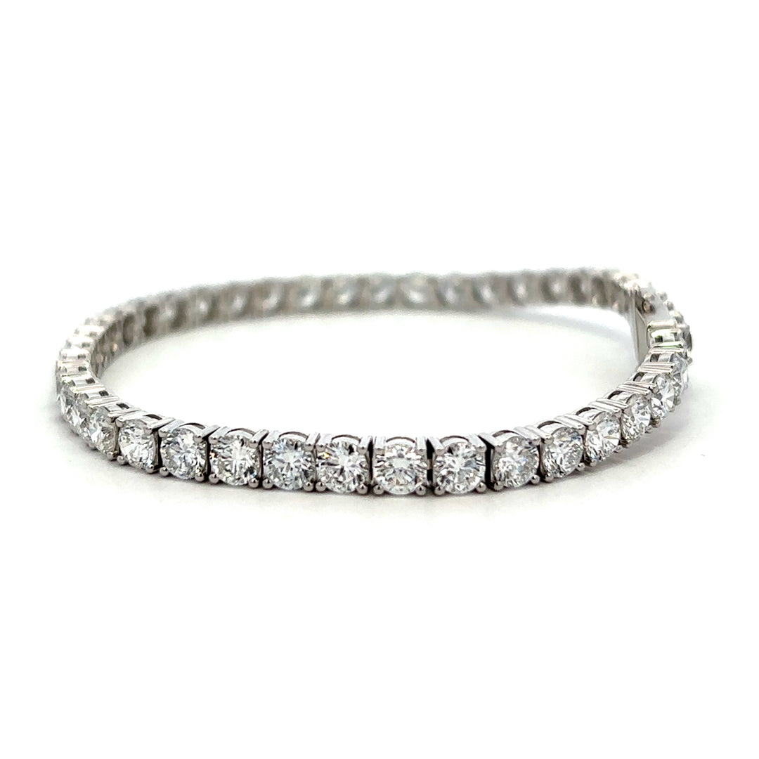 Tennis Bracelet - 14k White Gold 10.00ct #13006